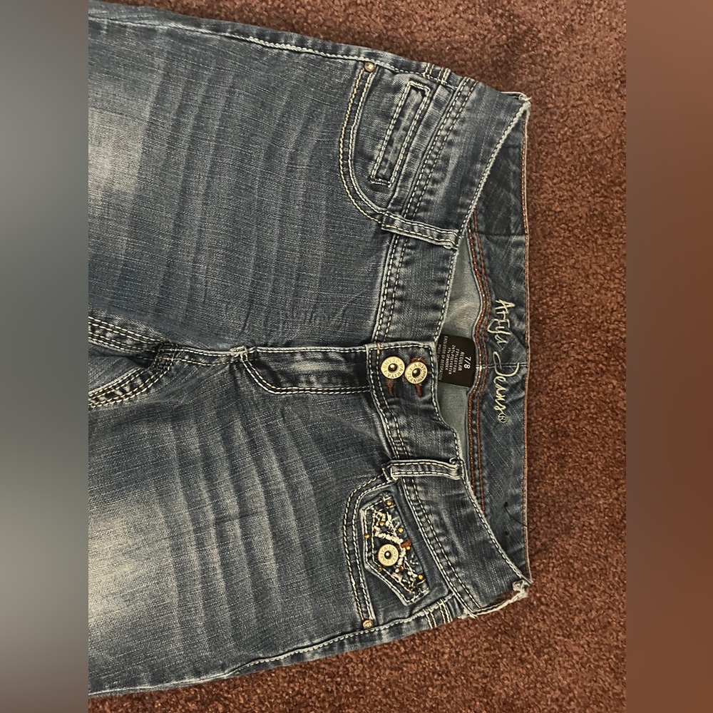 Womens/girls y2k boot cut low waisted jeans